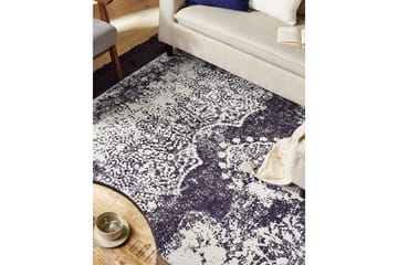 Matta Akarsu - Violett, vit, 140x200 cm - Textil & mattor - Matta - Modern matta - Viskosmatta & konstsilkesmatta
