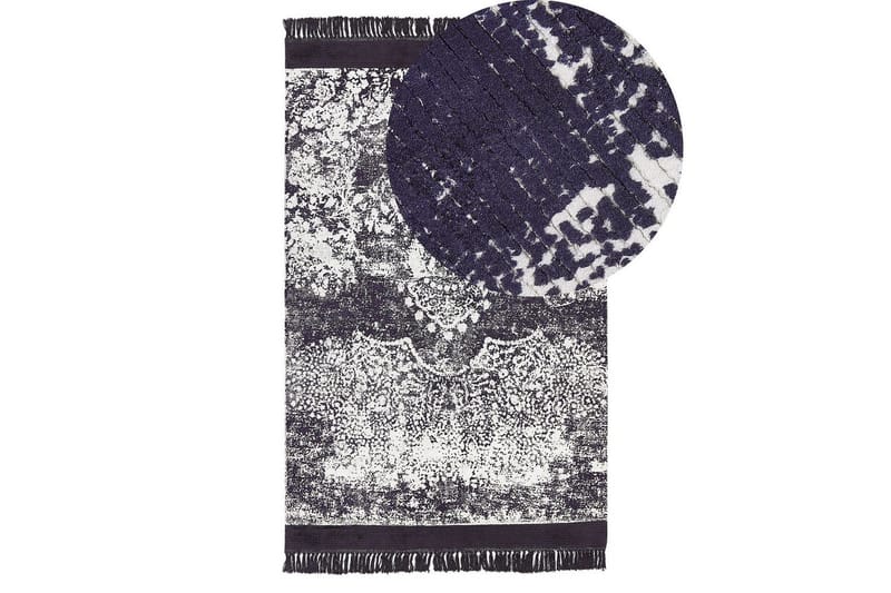 Matta Akarsu - Violett, vit, 140x200 cm - Textil & mattor - Matta - Modern matta - Viskosmatta & konstsilkesmatta
