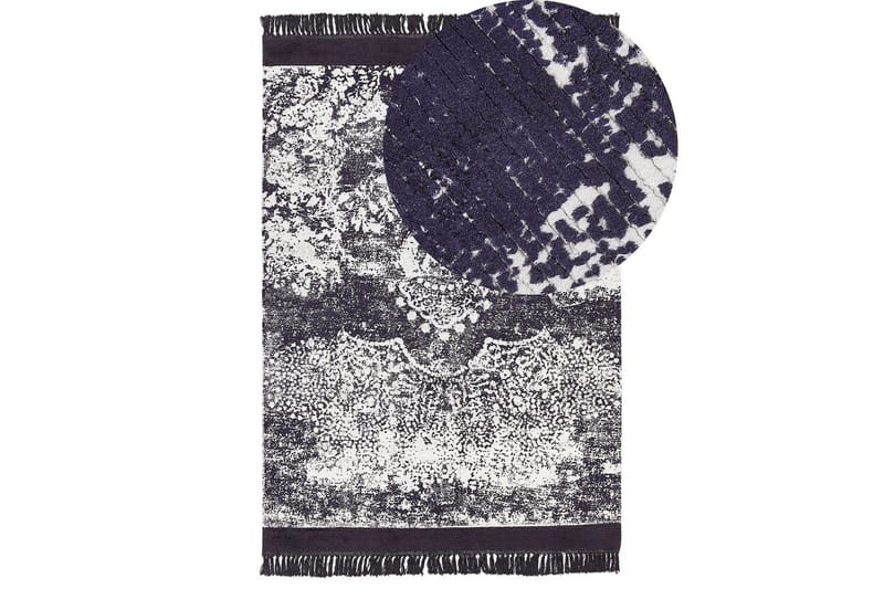 Matta Akarsu - Violett, vit, 160x230 cm - Textil & mattor - Matta - Modern matta - Viskosmatta & konstsilkesmatta