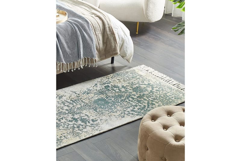 Matta Boyali - Beige, Grön, 80x150 cm - Textil & mattor - Matta - Modern matta - Viskosmatta & konstsilkesmatta