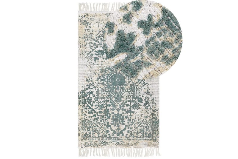 Matta Boyali - Beige, Grön, 80x150 cm - Textil & mattor - Matta - Modern matta - Viskosmatta & konstsilkesmatta