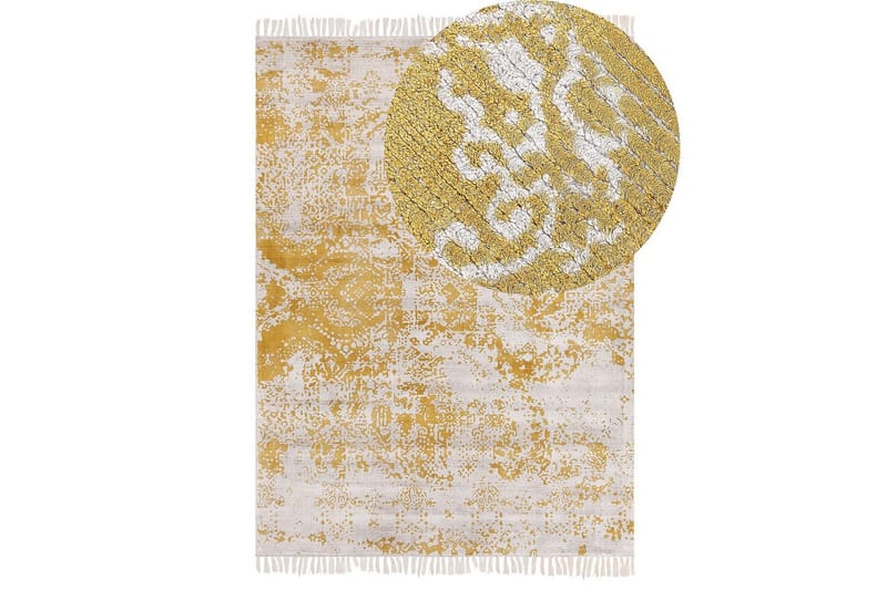 Matta Boyali - Beige, gul, 140x200 cm - Textil & mattor - Matta - Modern matta - Viskosmatta & konstsilkesmatta