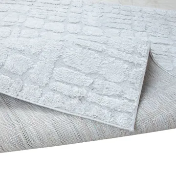 Matta Corvi 120x120 cm - Grå - Textil & mattor - Matta - Modern matta - Friezematta
