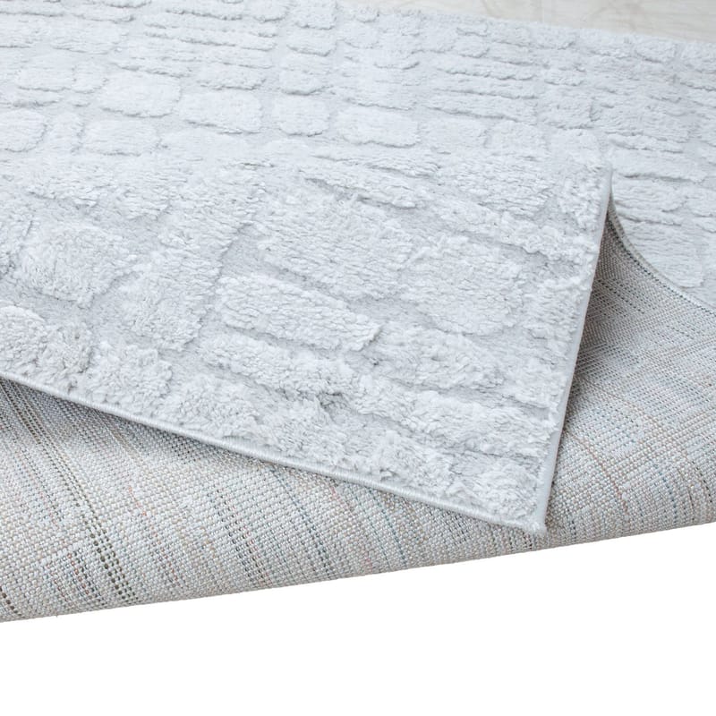 Matta Corvi 120x120 cm - Grå - Textil & mattor - Matta - Modern matta - Friezematta