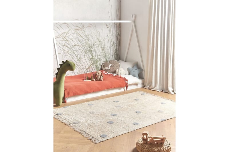 Matta Dardere - Beige, grå - Textil & mattor - Matta - Modern matta - Bomullsmatta