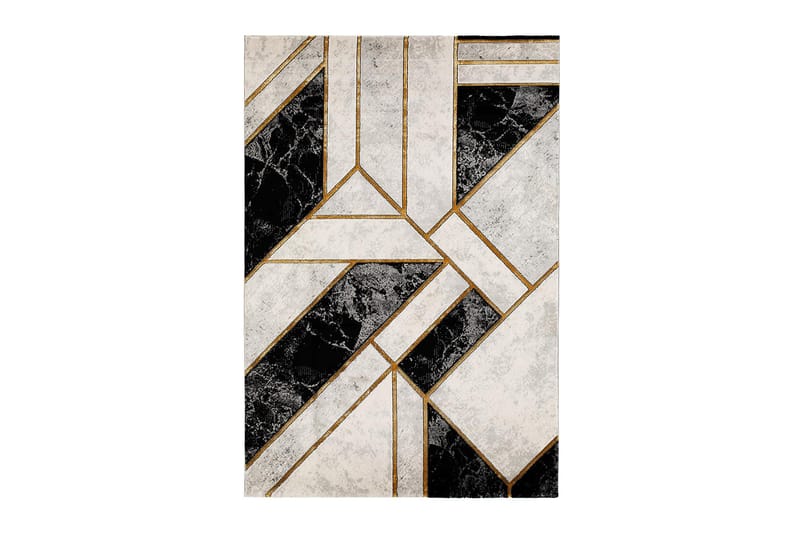 Matta Diamond Spectra 133x190 cm Guld - Guld - Friezematta - Wiltonmatta - Stor matta