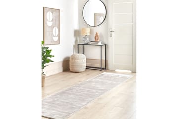 Matta Gesi II - Ljusgrå, 80x300 cm - Textil & mattor - Matta - Modern matta - Viskosmatta & konstsilkesmatta