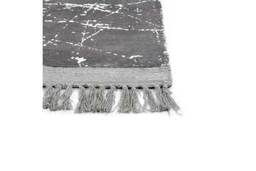 Matta Hanli - Grå, vit, 140x200 cm - Textil & mattor - Matta - Modern matta - Viskosmatta & konstsilkesmatta