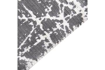 Matta Hanli - Grå, vit, 140x200 cm - Textil & mattor - Matta - Modern matta - Viskosmatta & konstsilkesmatta
