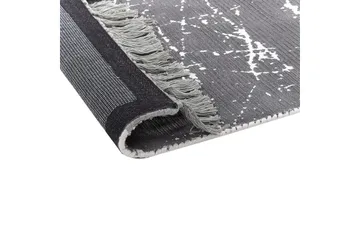 Matta Hanli - Grå, vit, 140x200 cm - Textil & mattor - Matta - Modern matta - Viskosmatta & konstsilkesmatta