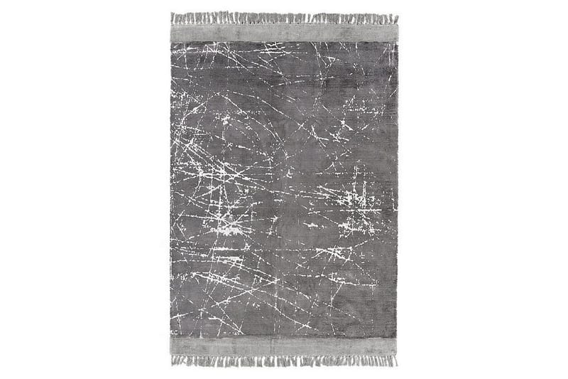 Matta Hanli - Grå, vit, 160x230 cm - Textil & mattor - Matta - Modern matta - Viskosmatta & konstsilkesmatta