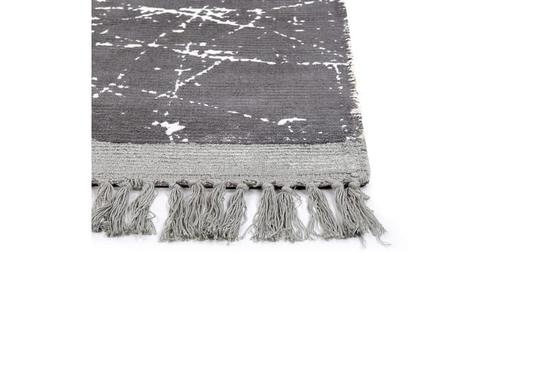 Matta Hanli - Grå, vit, 160x230 cm - Textil & mattor - Matta - Modern matta - Viskosmatta & konstsilkesmatta