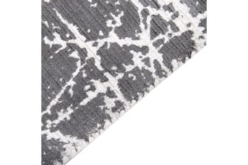 Matta Hanli - Grå, vit, 160x230 cm - Textil & mattor - Matta - Modern matta - Viskosmatta & konstsilkesmatta