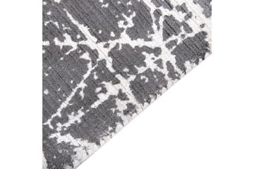 Matta Hanli - Grå, vit, 80x150 cm - Textil & mattor - Matta - Modern matta - Viskosmatta & konstsilkesmatta