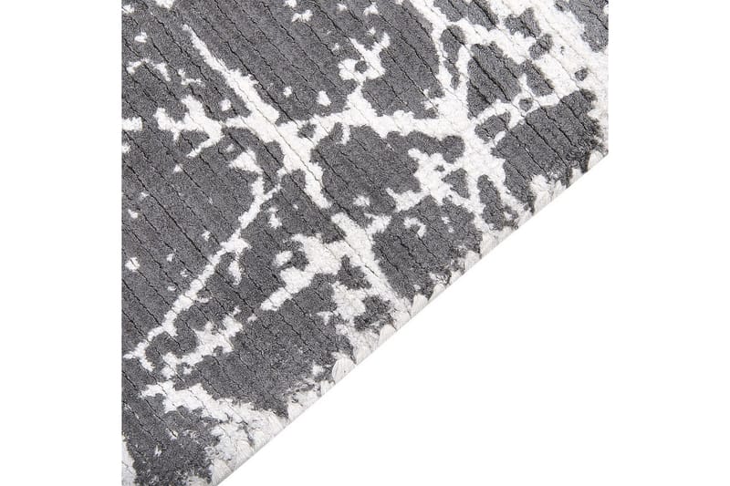 Matta Hanli - Grå, vit, 80x150 cm - Textil & mattor - Matta - Modern matta - Viskosmatta & konstsilkesmatta