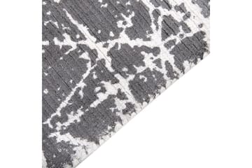 Matta Hanli - Grå, vit, 80x150 cm - Textil & mattor - Matta - Modern matta - Viskosmatta & konstsilkesmatta