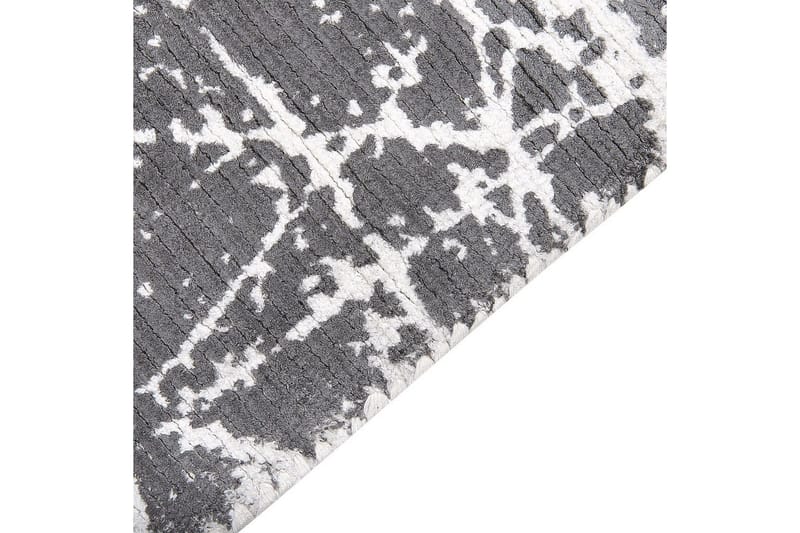 Matta Hanli - Grå, vit, 80x150 cm - Textil & mattor - Matta - Modern matta - Viskosmatta & konstsilkesmatta