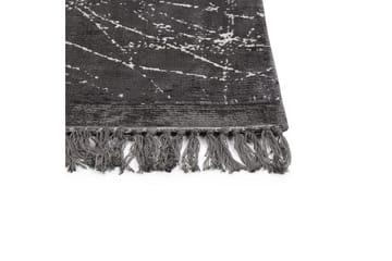 Matta Hanli - Mörkgrå, vit, 140x200 cm - Textil & mattor - Matta - Modern matta - Viskosmatta & konstsilkesmatta