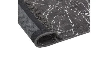 Matta Hanli - Mörkgrå, vit, 160x230 cm - Textil & mattor - Matta - Modern matta - Viskosmatta & konstsilkesmatta