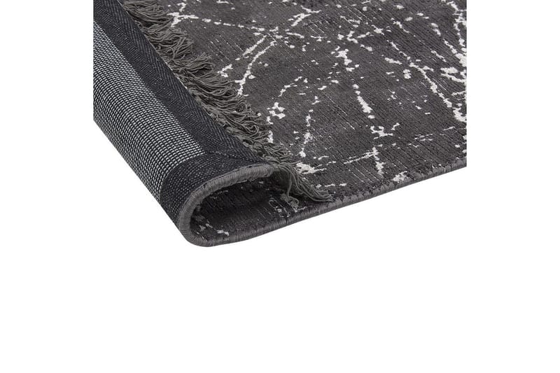 Matta Hanli - Mörkgrå, vit, 160x230 cm - Textil & mattor - Matta - Modern matta - Viskosmatta & konstsilkesmatta