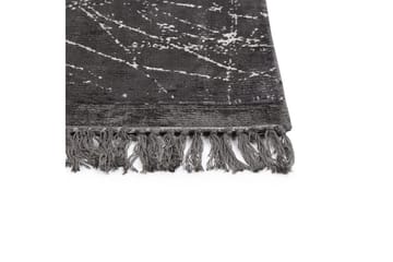 Matta Hanli - Mörkgrå, vit, 160x230 cm - Textil & mattor - Matta - Modern matta - Viskosmatta & konstsilkesmatta