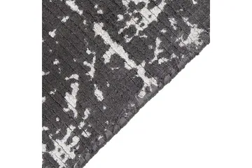 Matta Hanli - Mörkgrå, vit, 80x150 cm - Textil & mattor - Matta - Modern matta - Viskosmatta & konstsilkesmatta