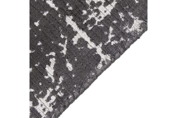Matta Hanli - Mörkgrå, vit, 80x150 cm - Textil & mattor - Matta - Modern matta - Viskosmatta & konstsilkesmatta