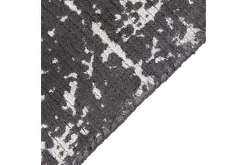 Matta Hanli - Mörkgrå, vit, 80x150 cm - Textil & mattor - Matta - Modern matta - Viskosmatta & konstsilkesmatta
