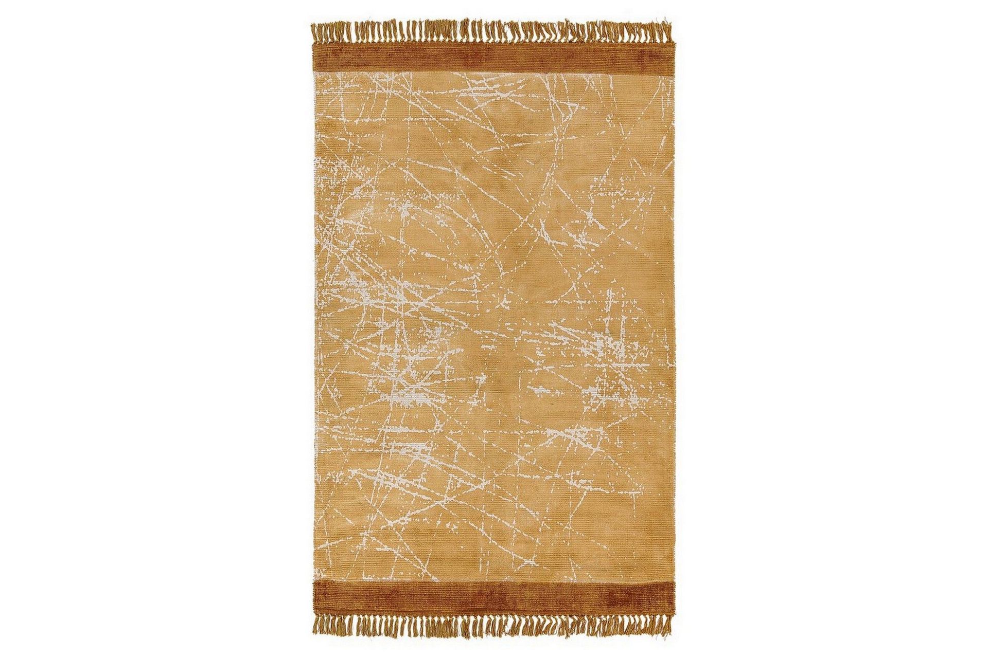 Matta Hanli - Orange, Vit, 140x200 cm