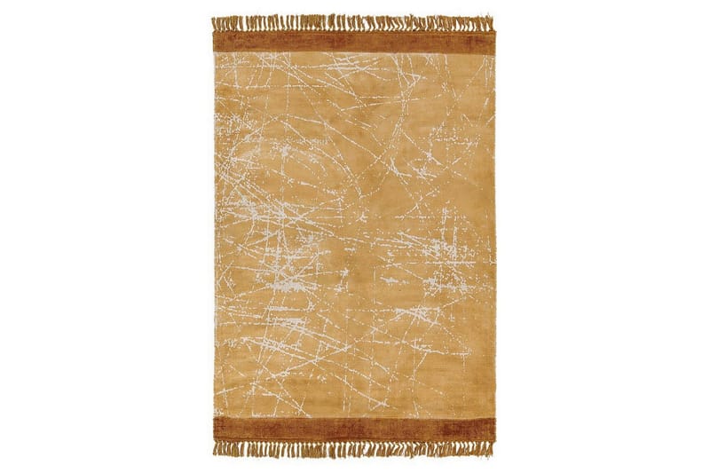 Matta Hanli - Orange, Vit, 160x230 cm - Textil & mattor - Matta - Modern matta - Viskosmatta & konstsilkesmatta