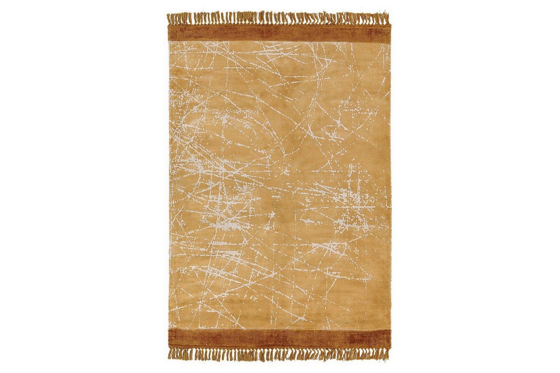 Matta Hanli - Orange, Vit, 160x230 cm