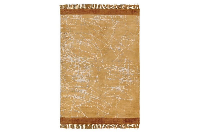 Matta Hanli - Orange, Vit, 160x230 cm - Textil & mattor - Matta - Modern matta - Viskosmatta & konstsilkesmatta