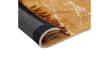 Matta Hanli - Orange, Vit, 80x150 cm - Textil & mattor - Matta - Modern matta - Viskosmatta & konstsilkesmatta