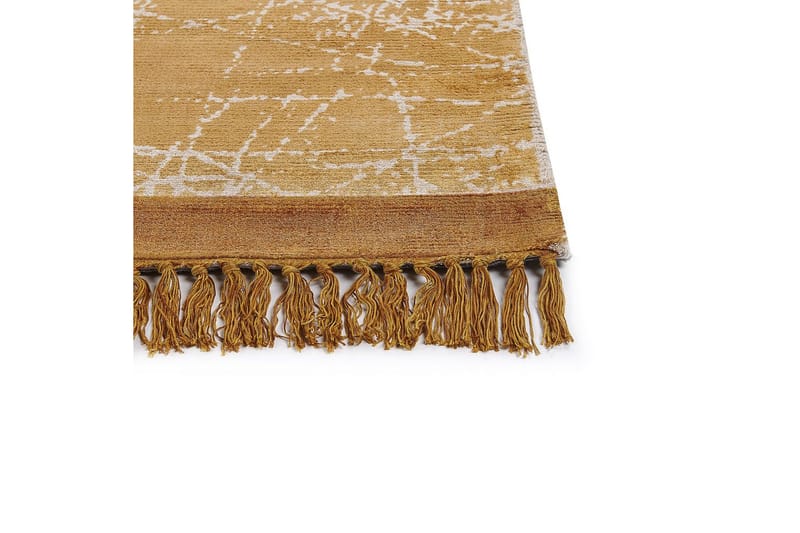 Matta Hanli - Orange, Vit, 80x150 cm - Textil & mattor - Matta - Modern matta - Viskosmatta & konstsilkesmatta