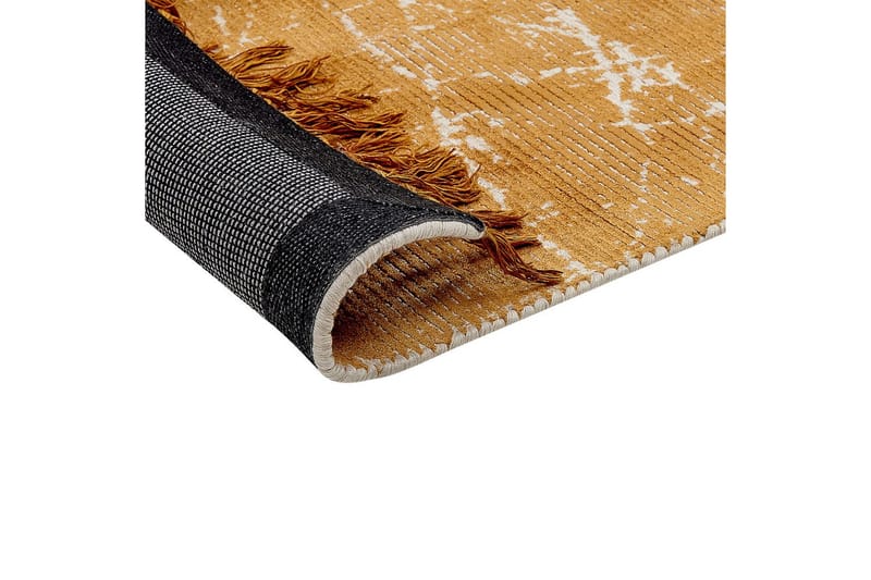 Matta Hanli - Orange, Vit, 80x150 cm - Textil & mattor - Matta - Modern matta - Viskosmatta & konstsilkesmatta