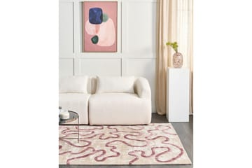 Matta Kappar - Beige, Rosa - Textil & mattor - Matta - Modern matta - Viskosmatta & konstsilkesmatta