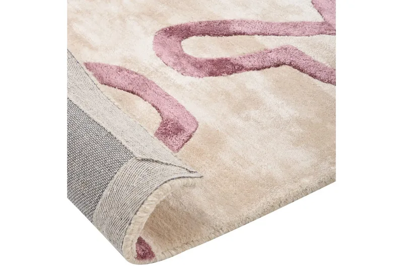 Matta Kappar - Beige, Rosa - Textil & mattor - Matta - Modern matta - Viskosmatta & konstsilkesmatta