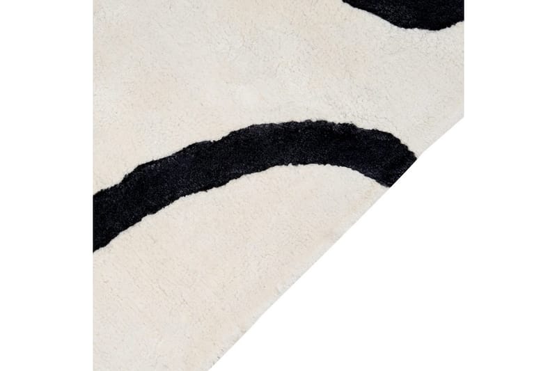 Matta Kappar - Vit, Svart - Textil & mattor - Matta - Modern matta - Viskosmatta & konstsilkesmatta