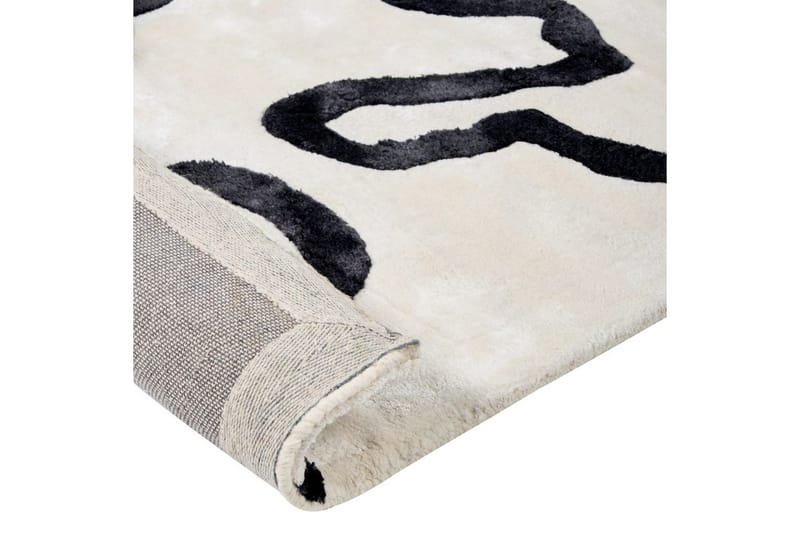 Matta Kappar - Vit, Svart - Textil & mattor - Matta - Modern matta - Viskosmatta & konstsilkesmatta