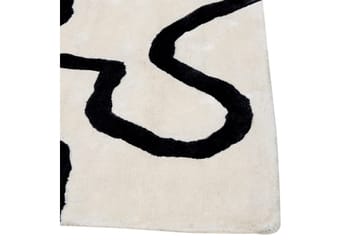 Matta Kappar - Vit, Svart - Textil & mattor - Matta - Modern matta - Viskosmatta & konstsilkesmatta