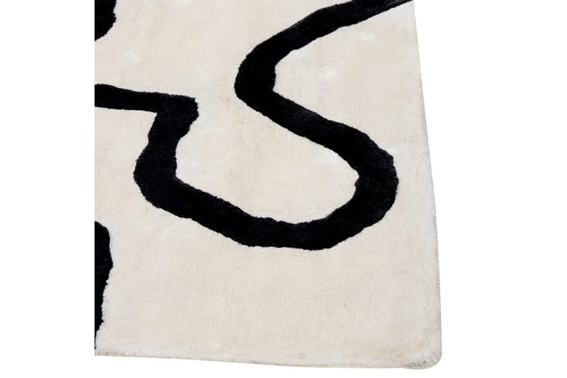 Matta Kappar - Vit, Svart - Textil & mattor - Matta - Modern matta - Viskosmatta & konstsilkesmatta