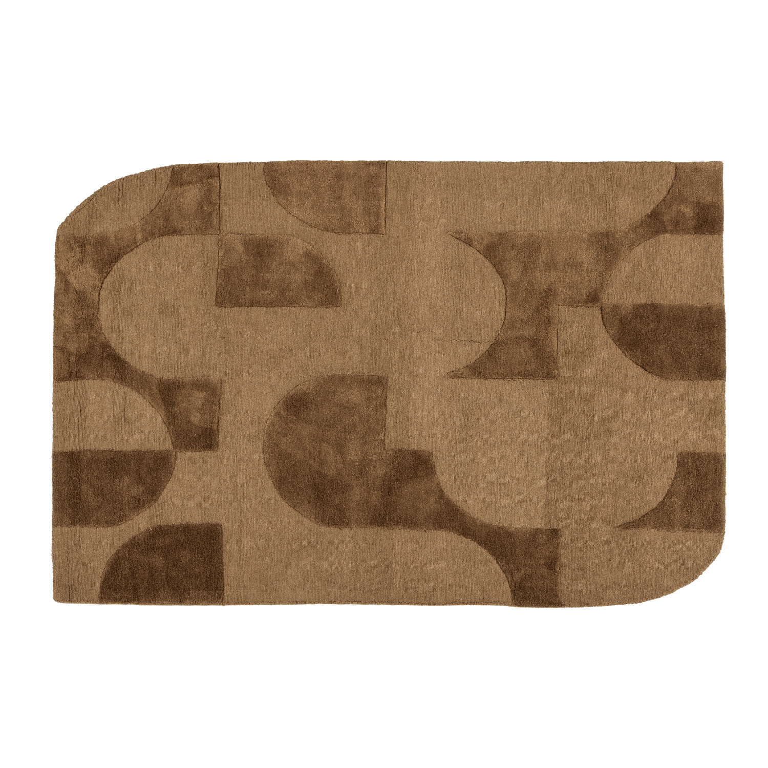 Matta Livo 160x160 cm - Brun