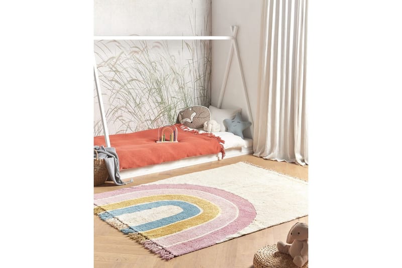 Matta Tatarli - Beige, flerfärgad - Textil & mattor - Matta - Modern matta - Bomullsmatta