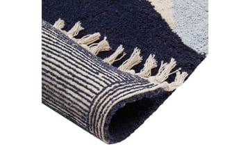 Matta Xinali - Blå, röd, beige, grå - Textil & mattor - Matta - Modern matta - Bomullsmatta