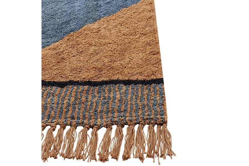 Matta Xuluf - Brun, Blå - Textil & mattor - Matta - Modern matta - Bomullsmatta