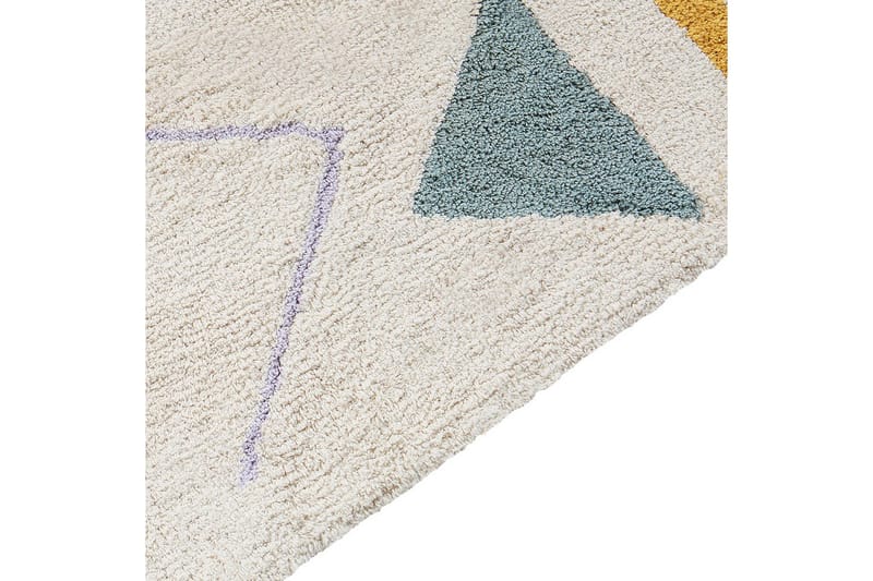 Matta Zaysan - Beige, grön, lila, gul, svart - Textil & mattor - Matta - Modern matta - Bomullsmatta