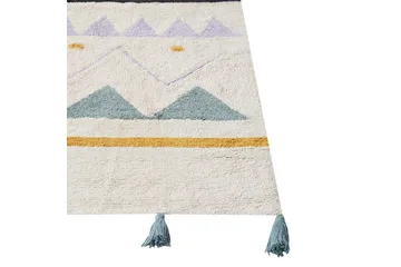Matta Zaysan - Beige, grön, lila, gul, svart - Textil & mattor - Matta - Modern matta - Bomullsmatta