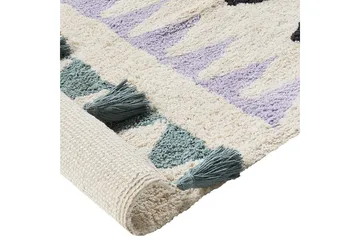 Matta Zaysan - Beige, grön, lila, gul, svart - Textil & mattor - Matta - Modern matta - Bomullsmatta