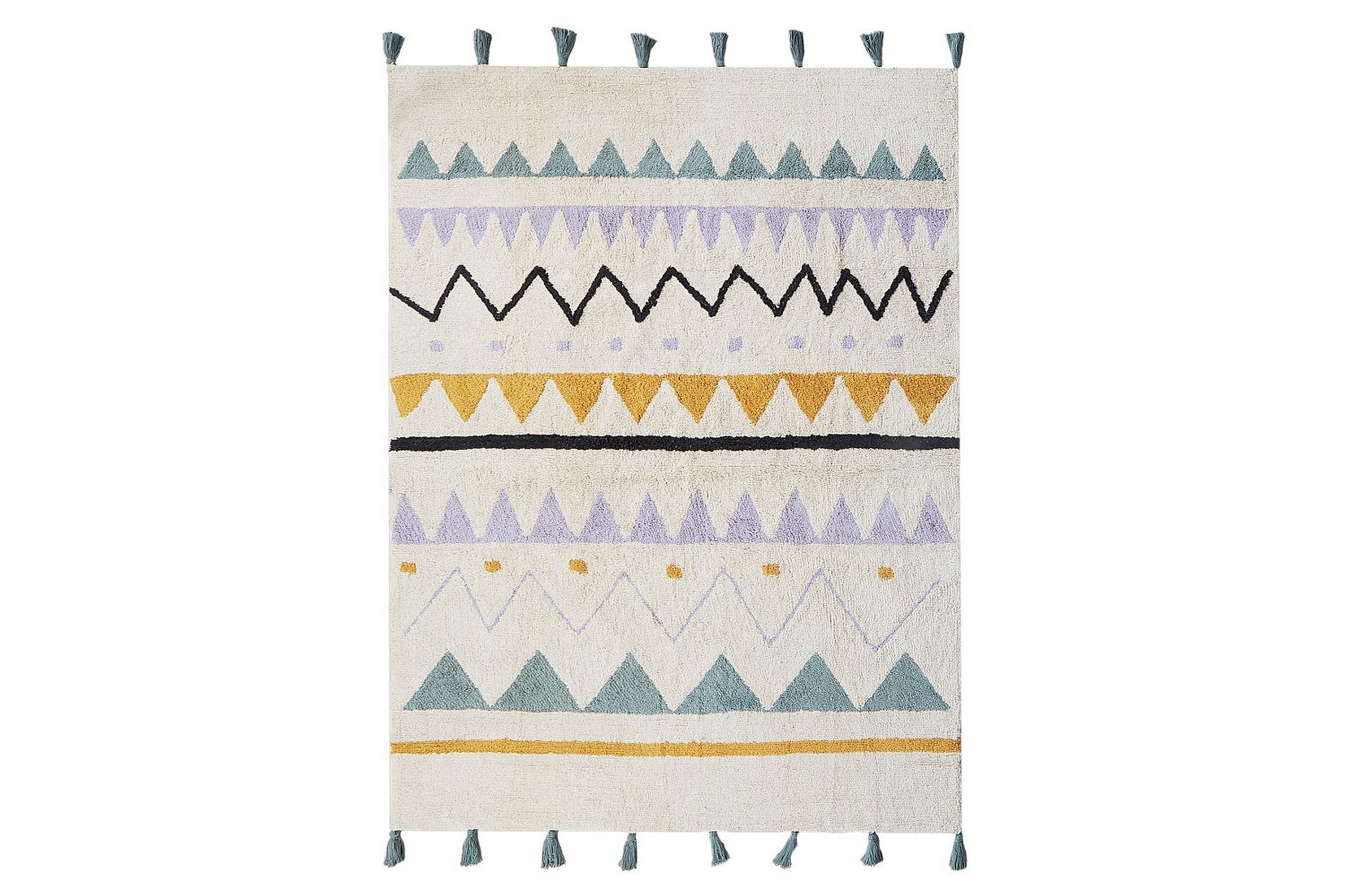 matta zaysan - beige, grön, lila, gul, svart