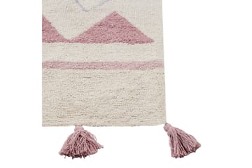 Matta Zaysan - Beige, rosa, lila, gul - Textil & mattor - Matta - Modern matta - Bomullsmatta